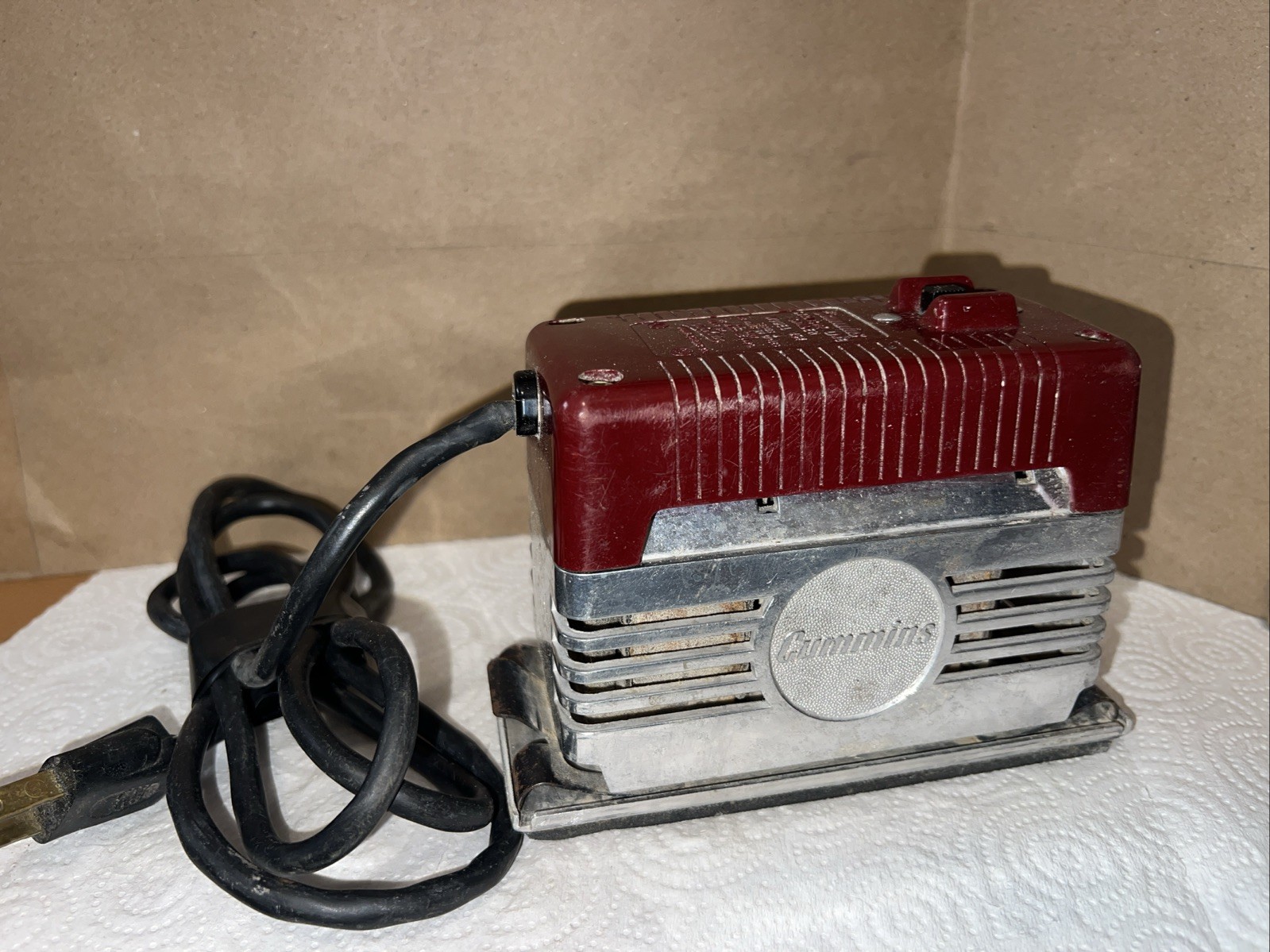 VINTAGE CUMMINS MODEL 454 ELECTRIC STRAIGHT LINE SANDER METAL CASE JOHN OSTER