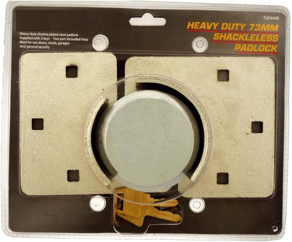 SAFEGUARD Heavy Duty Chrome Plated Steel Padlock Set | 8″ (20.3 Cm) X 4.5″ (11.4
