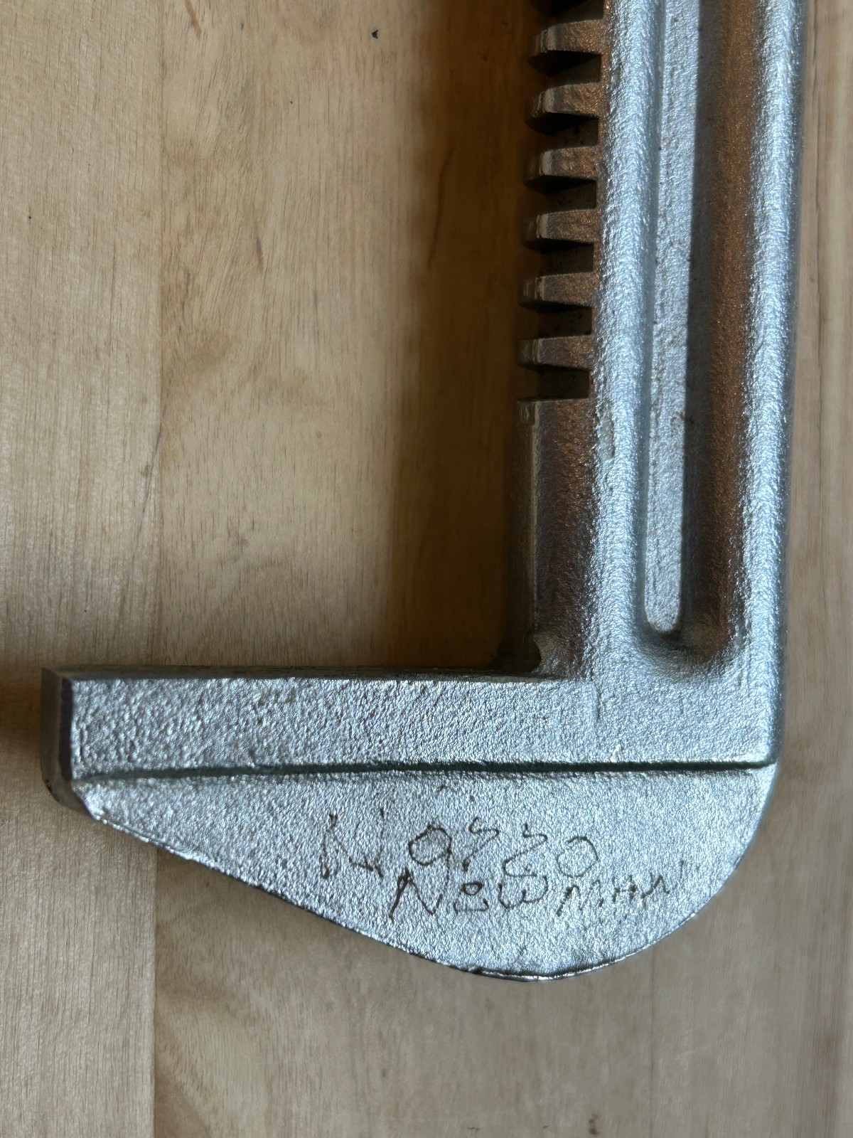 Vtg Diamond Tool & Horseshoe Adjustable Monkey Pipe Wrench C711 *name inscribe