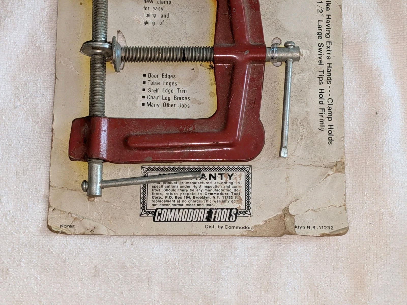 Vintage NOS Heavy Duty 3-Way Multi-Purpose Clamp 2-1/2” x 2-1/2″ Stock No. 8730C