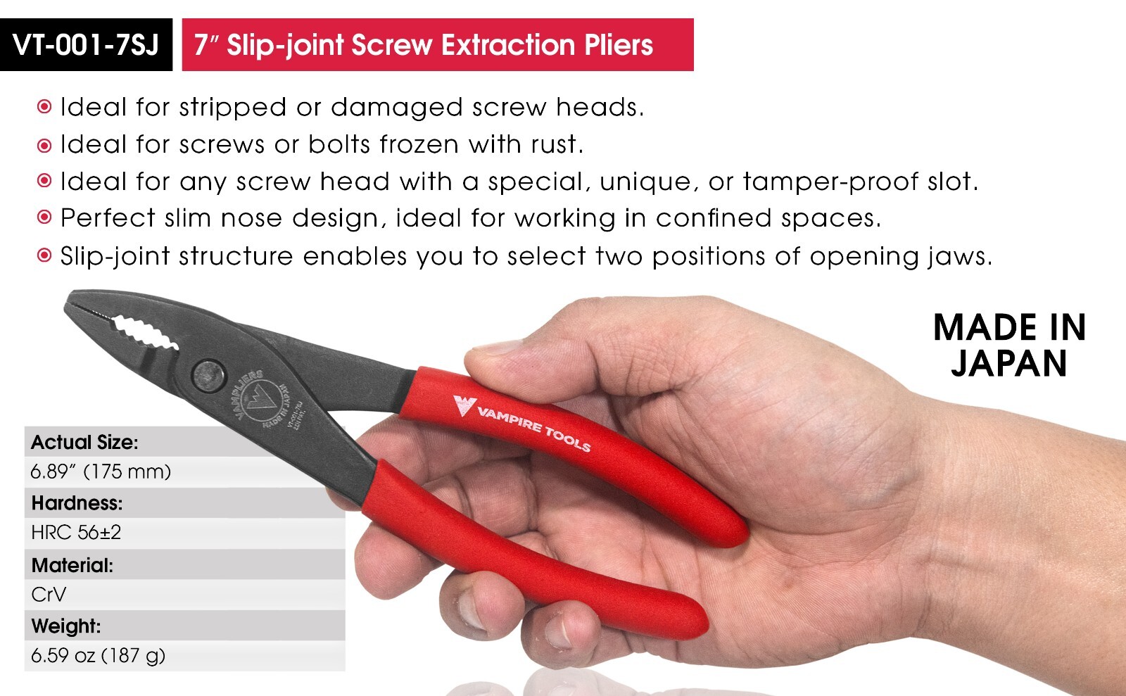 VAMPLIERS Premium 10-Piece Stripped Screws Extractor Set with Toolbox Storage