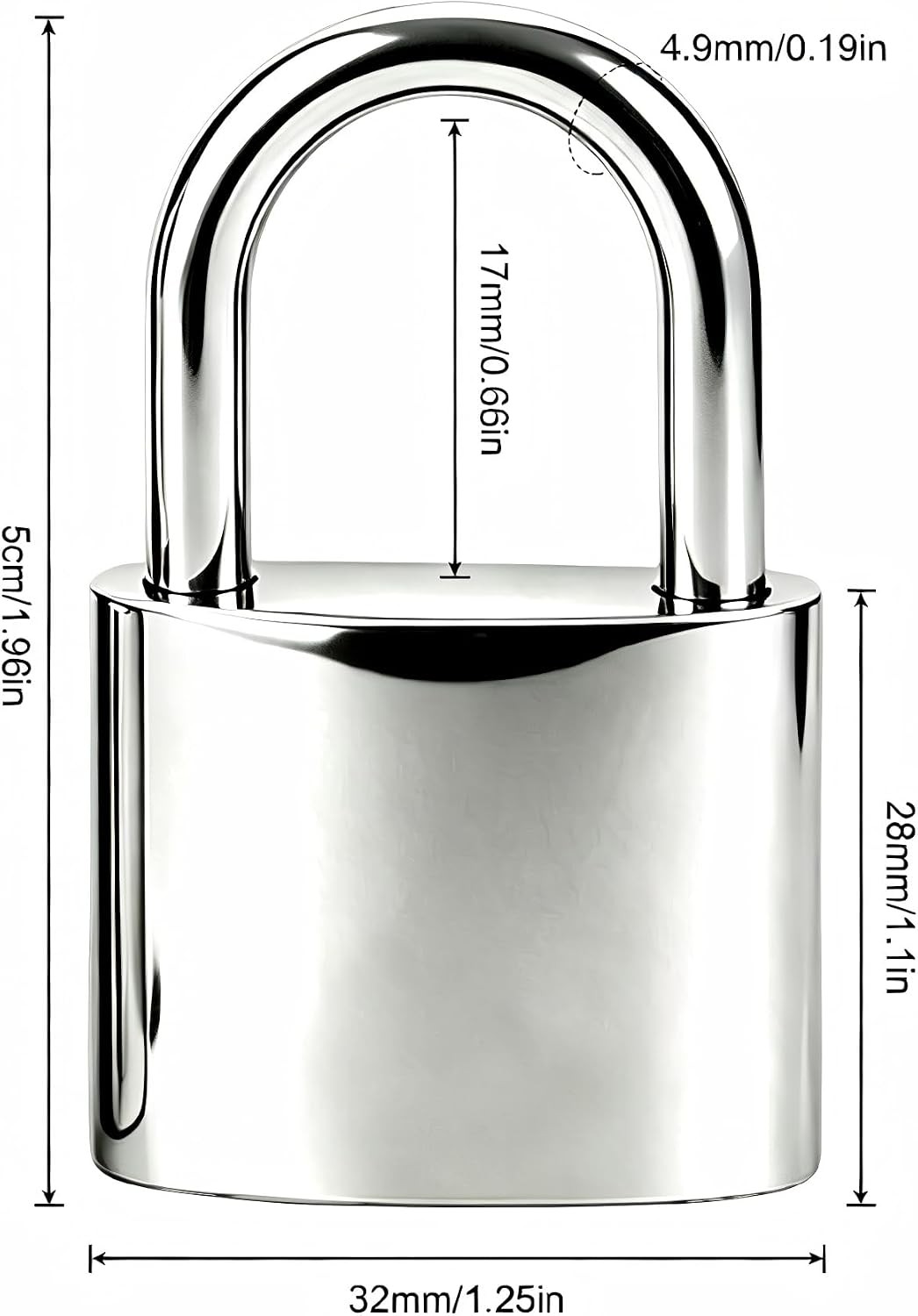 2PCS Silver 32mm Padlock Keyed Alike 3 Keys Alloy Travel Luggage Gym Locker Lock