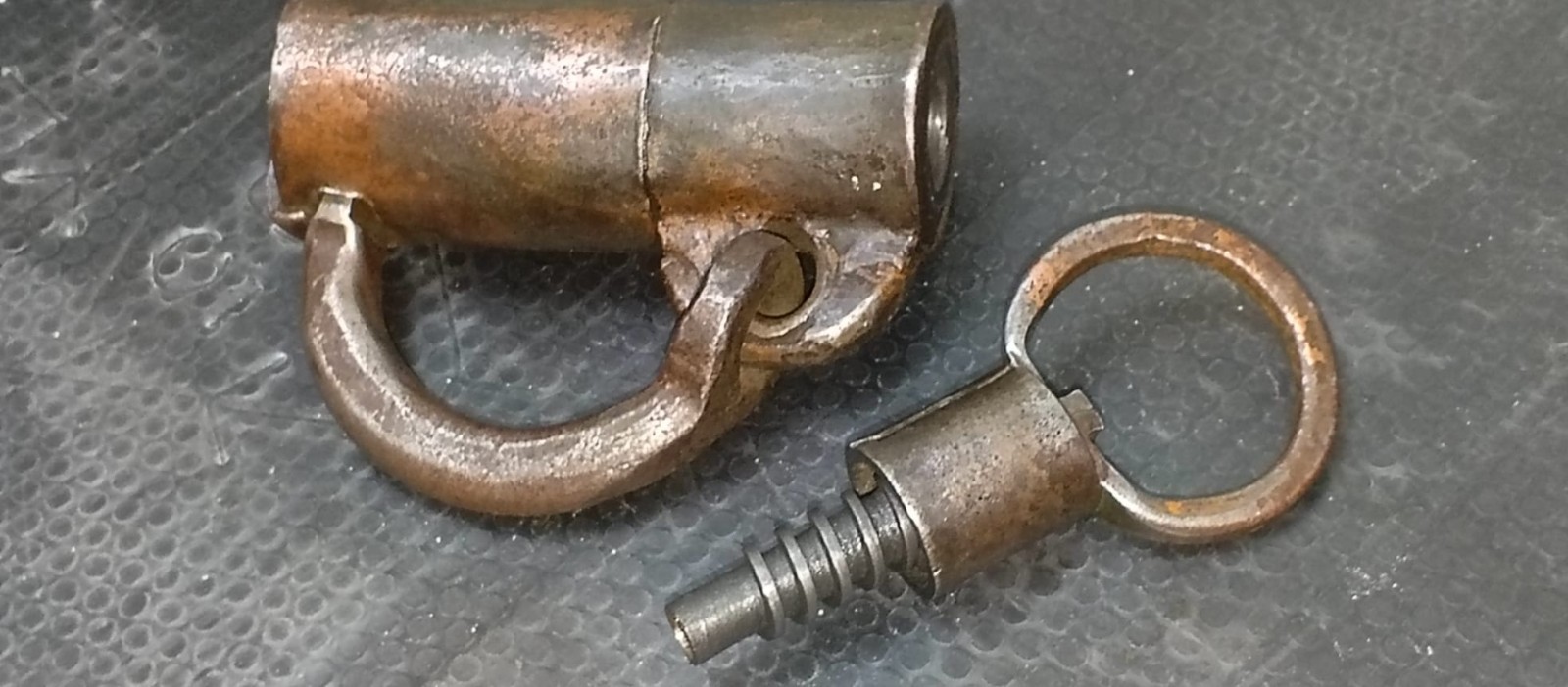 Vintage Padlock USSR 1940-50s Very Large Soviet Prison Art Handmade Weight 970 g