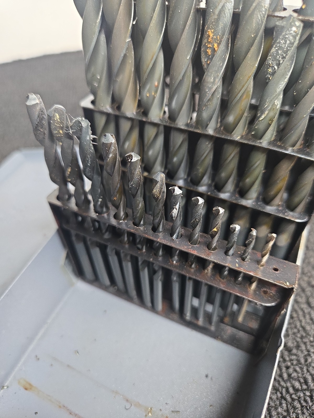 ALLIED DRILL INDEX 1/64 Increment BITS HSS Black Oxide 28pc Missing 1/16