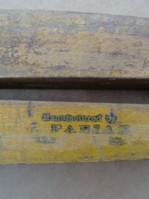 Fabian Saw Log Caliper 4 ft w/ Part Original Paper Label Anitque Maine Logging