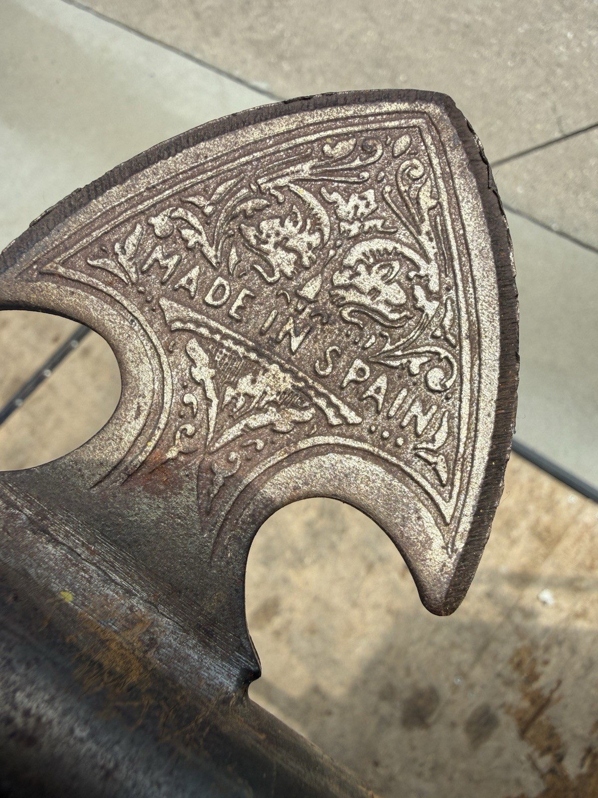 Vintage Spanish Battle Axe Halberd Hacha De Combate Made In Spain Wall Decor