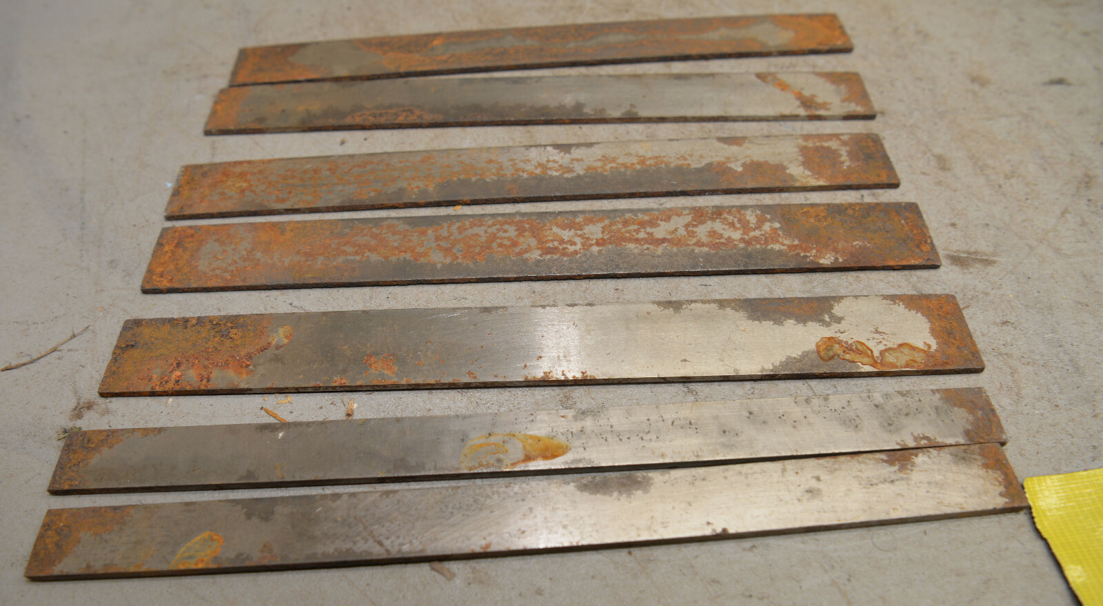 7 vintage 12″ planer jointer blades Delta Rockwell craftsman wood tool lot P2