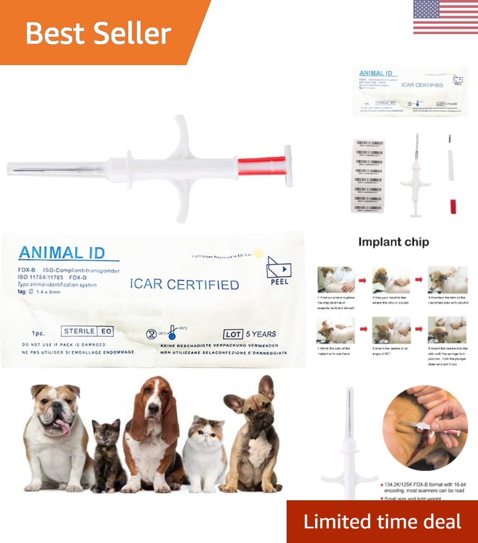 Universal Pet Microchip – 20 Pack – FDX-B Format – Readable & Writable