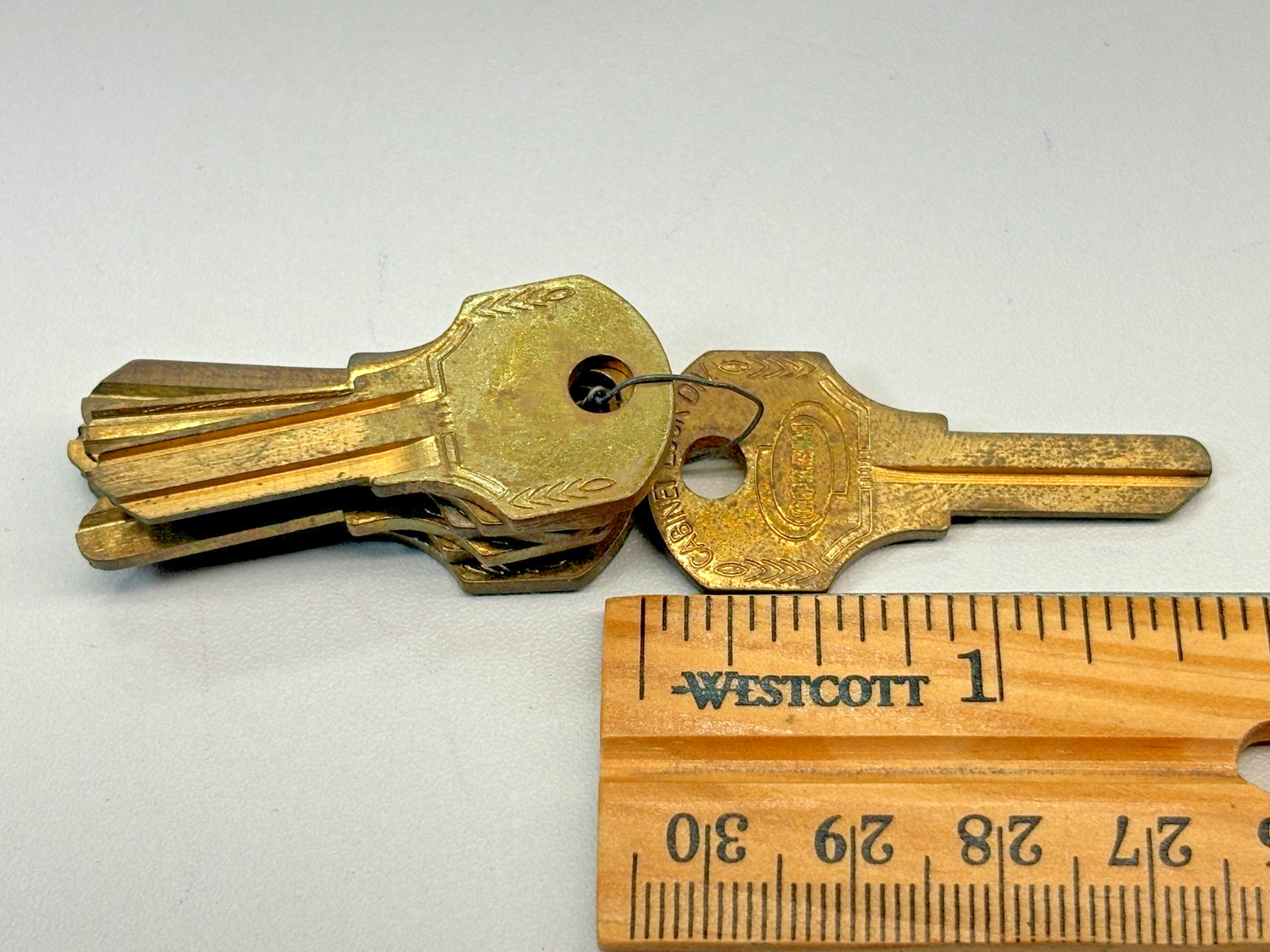 Vintage NOS Corbin Key Blank Lot #17 – 7 pieces same unmarked – Cabinet Lock