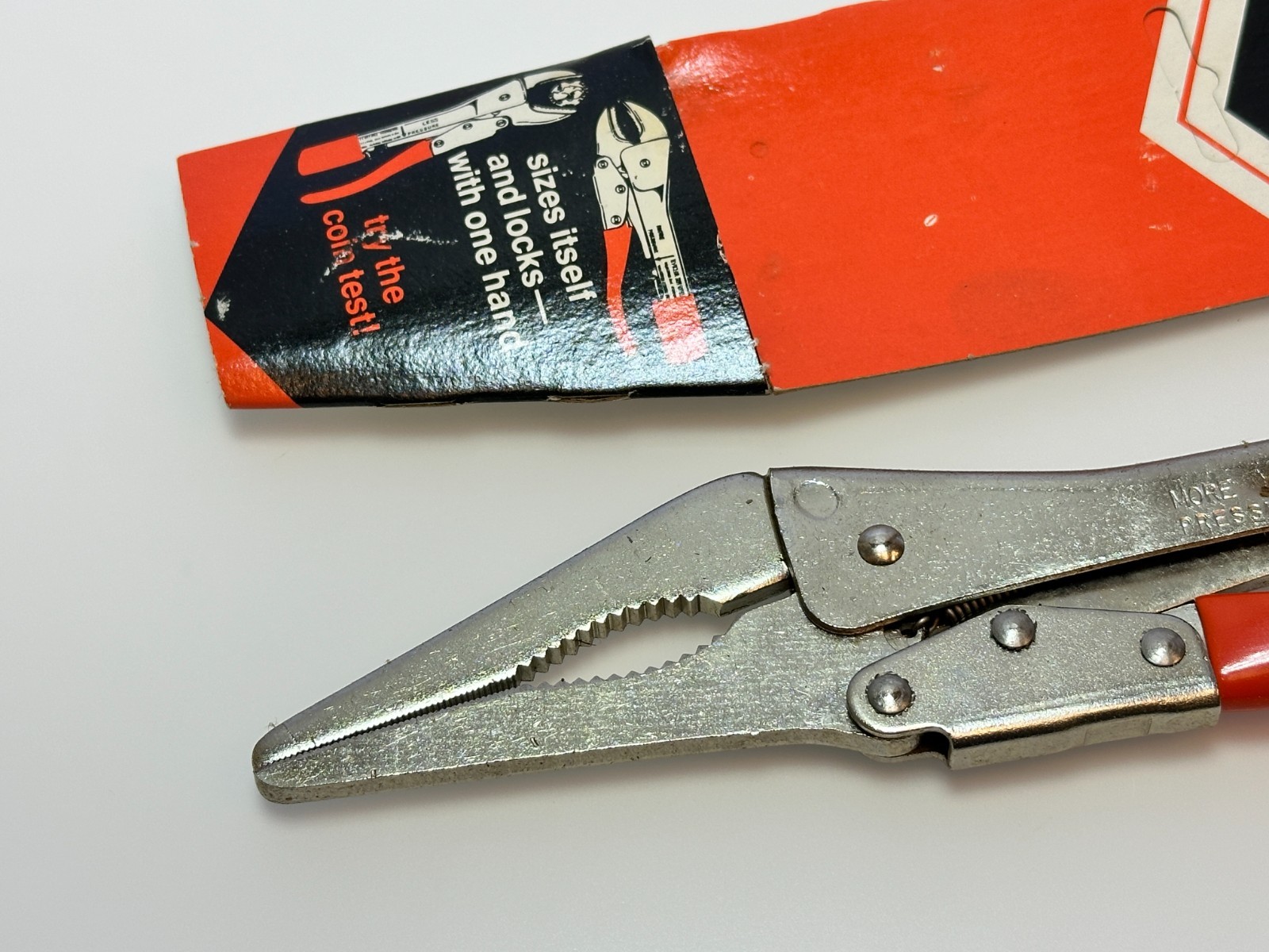 Leverage Tools INC (Nebraska USA) Model No. L8 Long Nose LEVERWRENCH Pliers, NOS