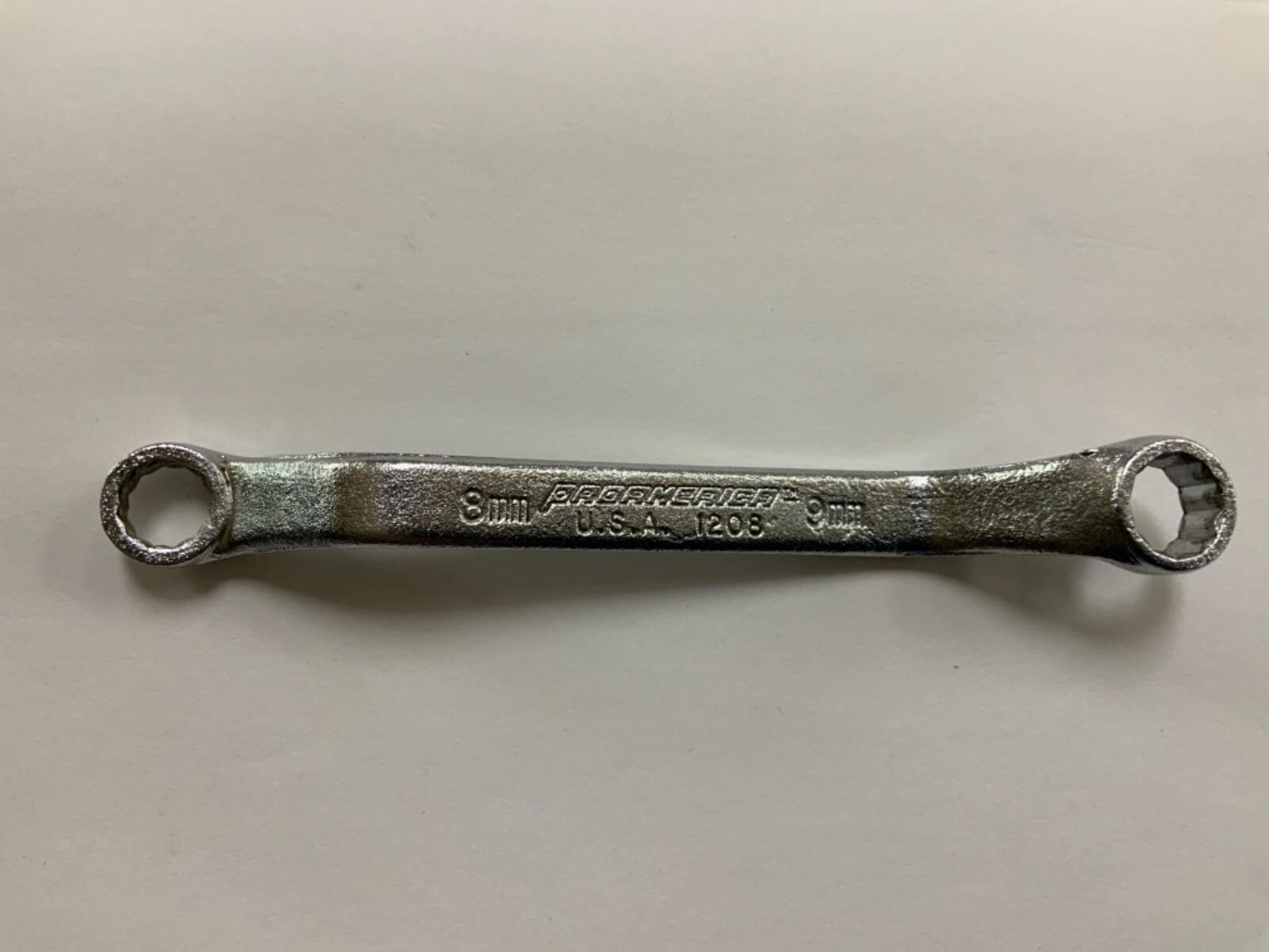 ProAmerica 1208 USA 8mm-9mm Box End Offset Wrench