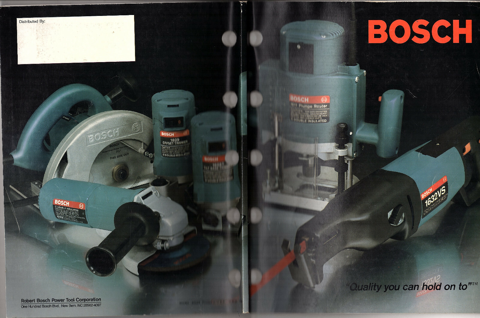 Power Tools Vintage 1987 Catalog Robert Bosch Corp Drills Saws Hammers Routers