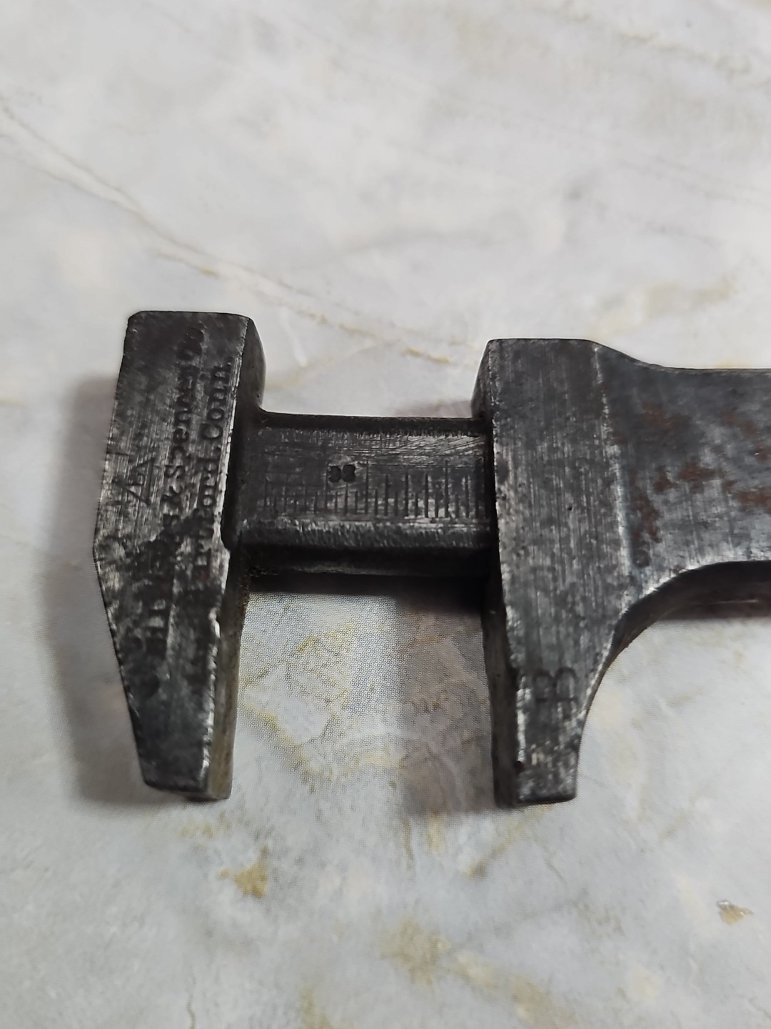Antique C.E. Billings & Spencer 1879 Metal Bicycle Wrench Adjustable Tool USA