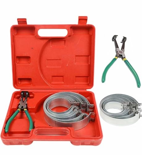 Automotive Engine Piston Ring Compressor Tool Set with Pliers and 14PCS Piston