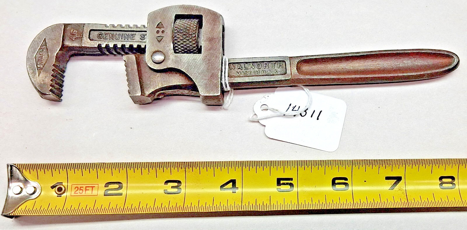 Pipe Wrench, Stillson 8″ Small Pipe Wrench, Genuine Stillson, opens to 1″, USA