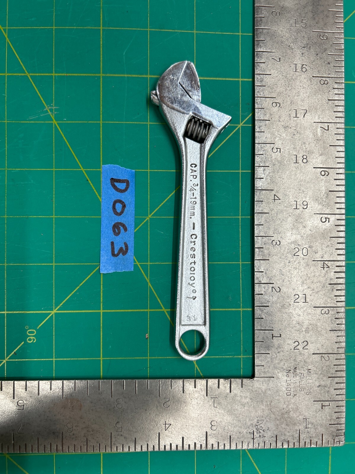 Vintage Crescent 6″ Crestoloy Adjustable Wrench 3/4″ (19mm) Tool Made USA