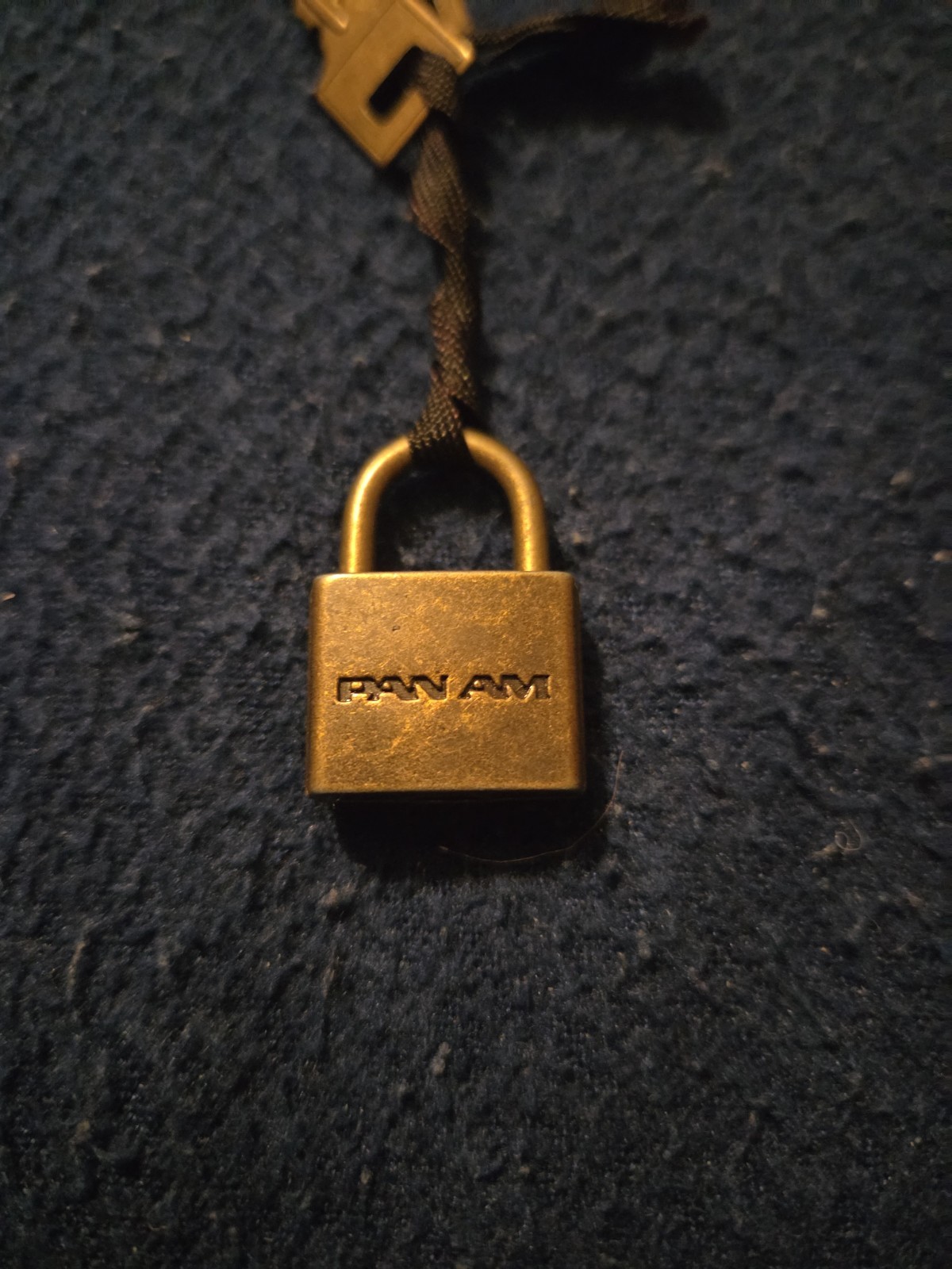 Vintage Pan Am Luggage Lock Padlock Globe Logo With Matching Keys Airline