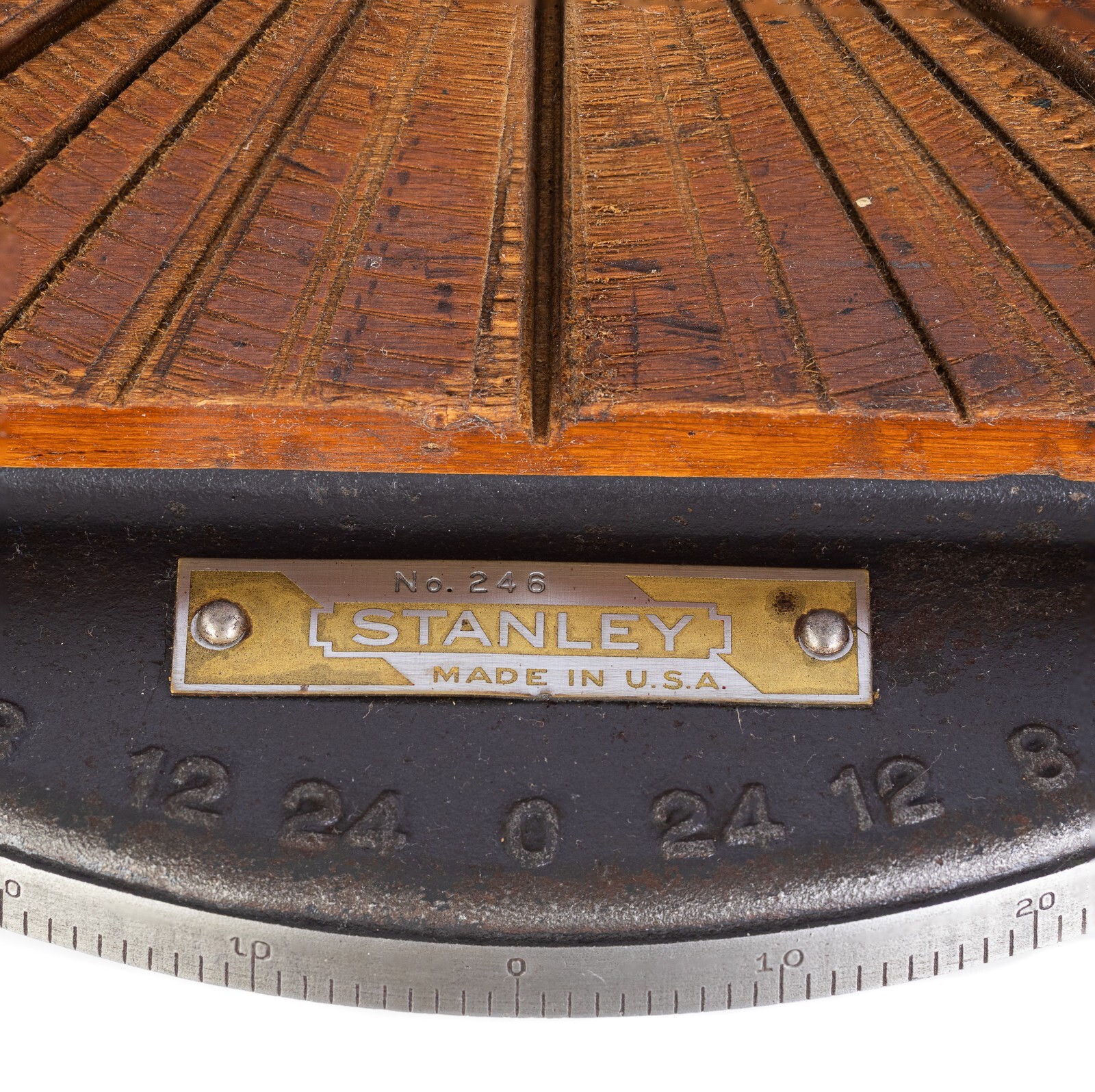 Stanley No. 246 Cast Iron Mitre Box Frame, Legs, & Frame Board, 1955-1959