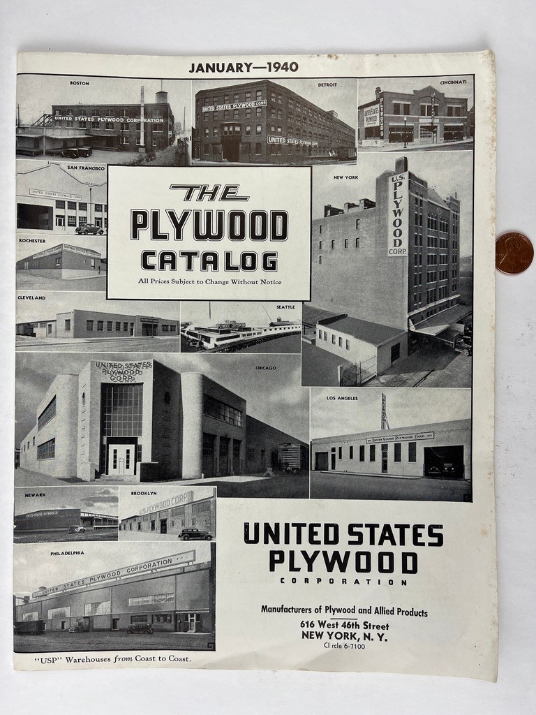 1940 The Plywood Catalog United States Plywood Corp NYC Art Deco Interiors