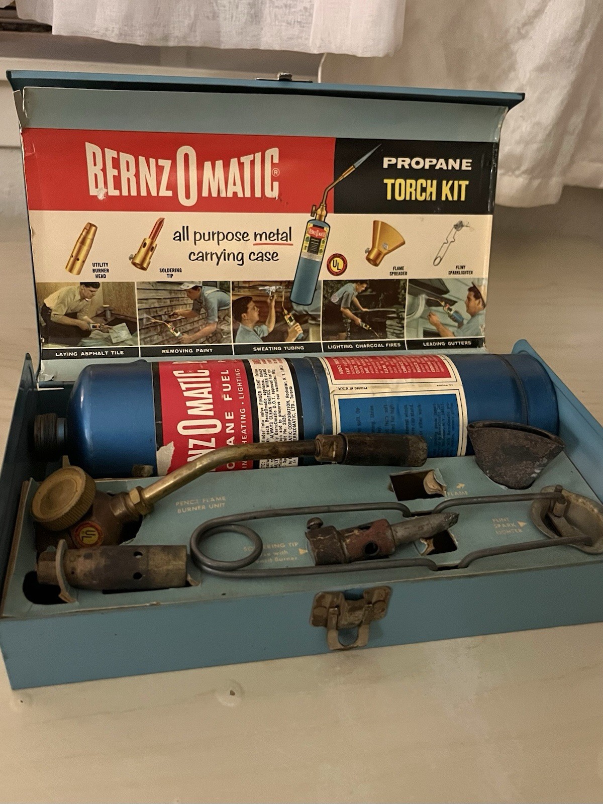 Vintage Bernz O Matic Deluxe Torch Kit with Toolbox
