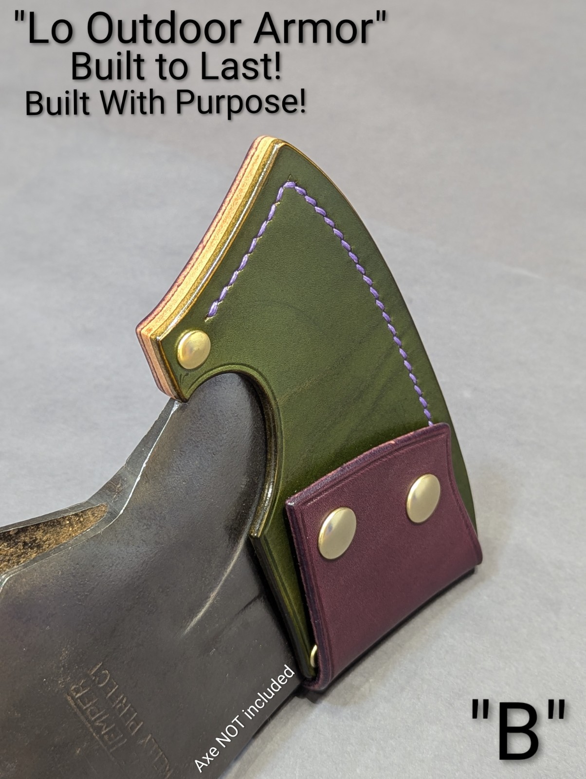 Vtg True Temper Kelly Perfect Jersey Axe Handmade Leather Axe Mask”Only”Read Des
