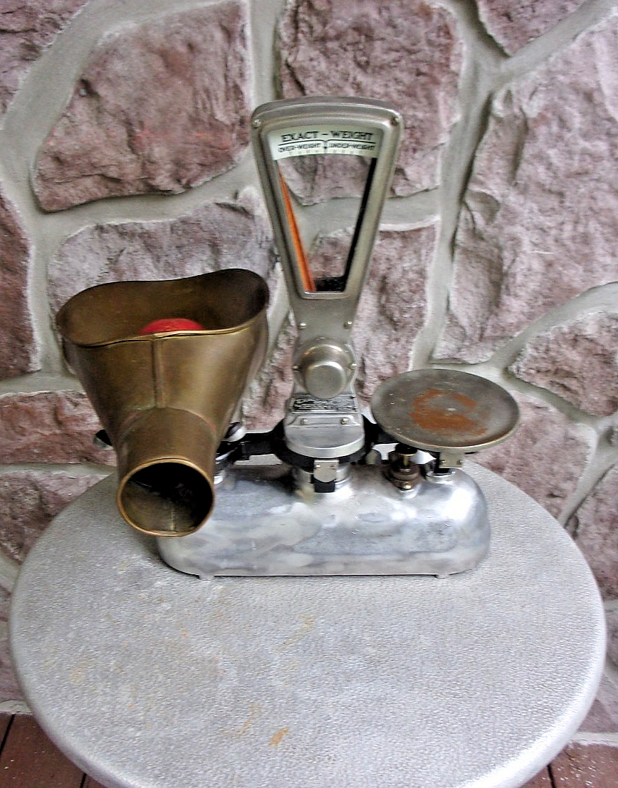 VINTAGE SMITH SCALE CO. W. WEIGHTS & BRASS SCALE PAN COLUMBUS, O. U. S. A.