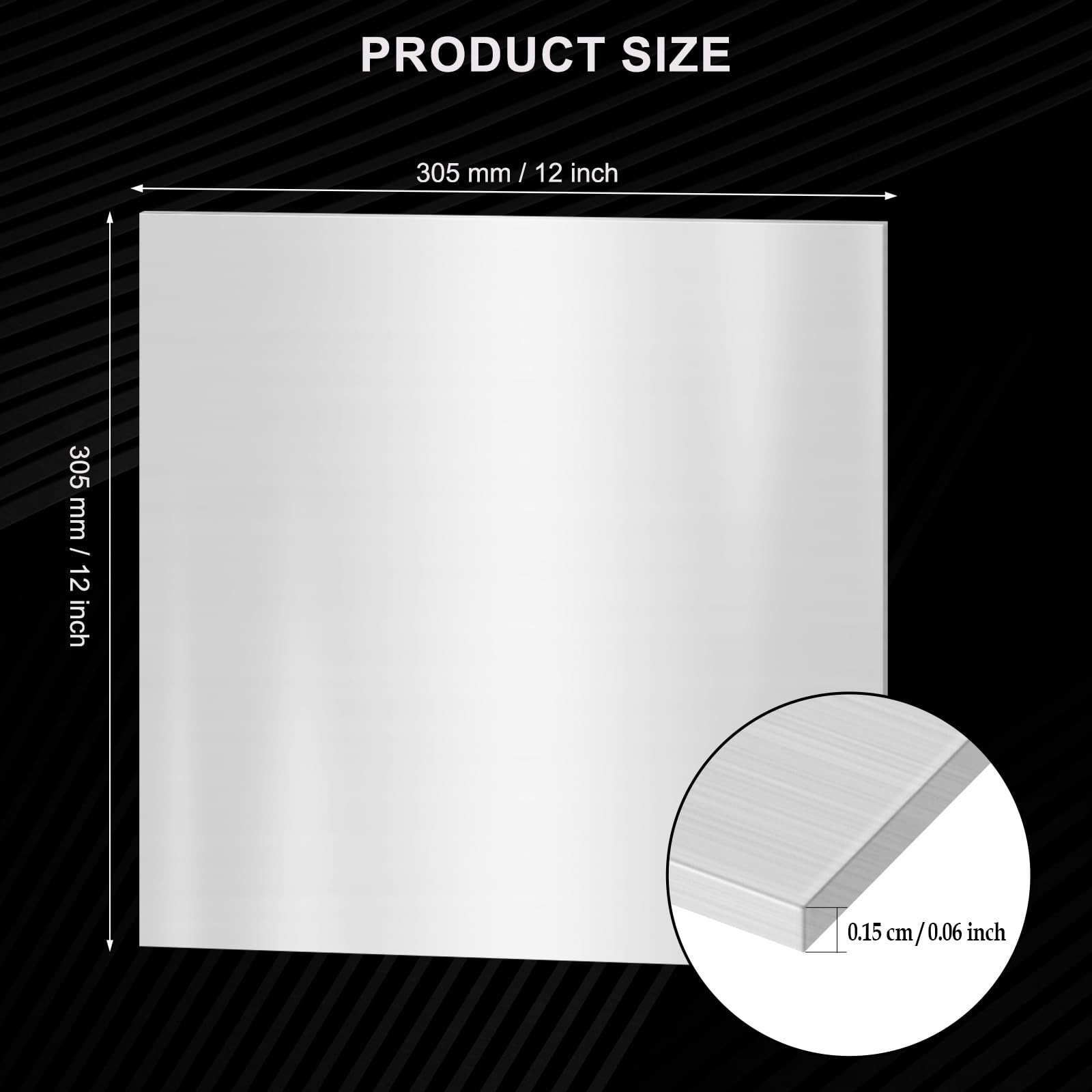 12 x 12 x 1/16 Inch 304 Stainless Steel Sheets, 1/16 Inch Thickness Stainless…