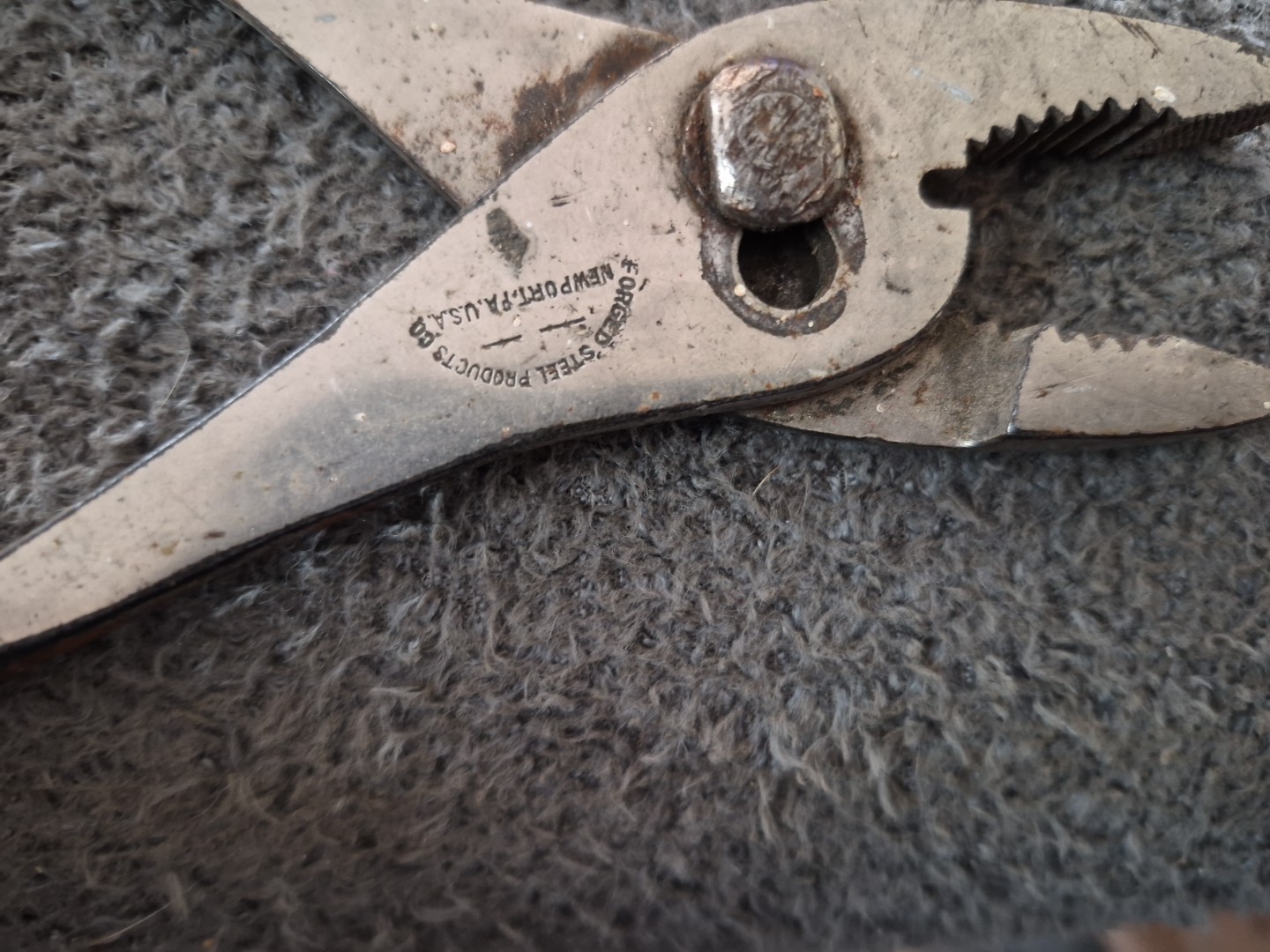 Vintage Forged Steel Products Vacuum Grip No.47 Inch Slip Joint Pliers