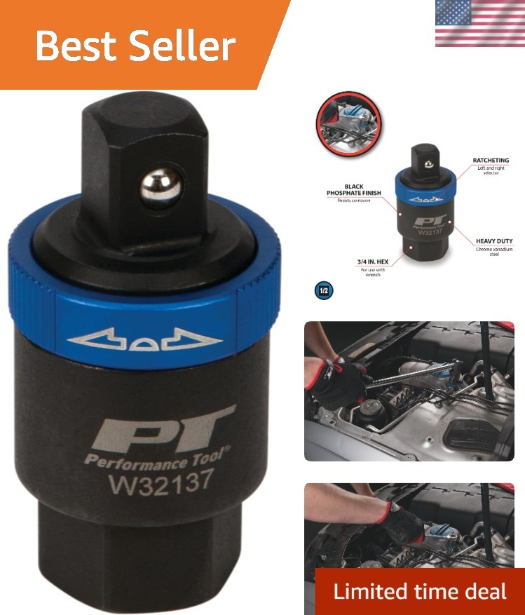 Durable Ratcheting Breaker Bar Adapter – Reversible Mechanism for Professionals