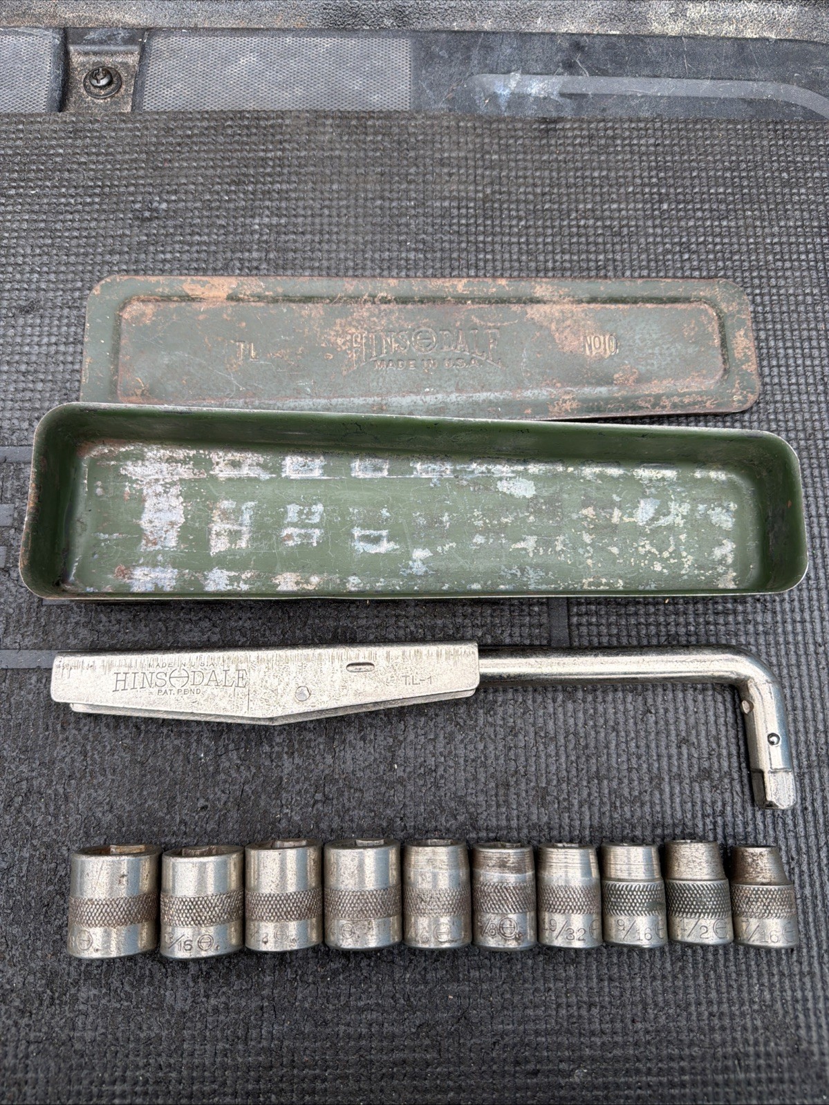 Hinsdale Tools USA 11Pc 1/2” Drive Socket Set TL1 Handle TL-1 No 10