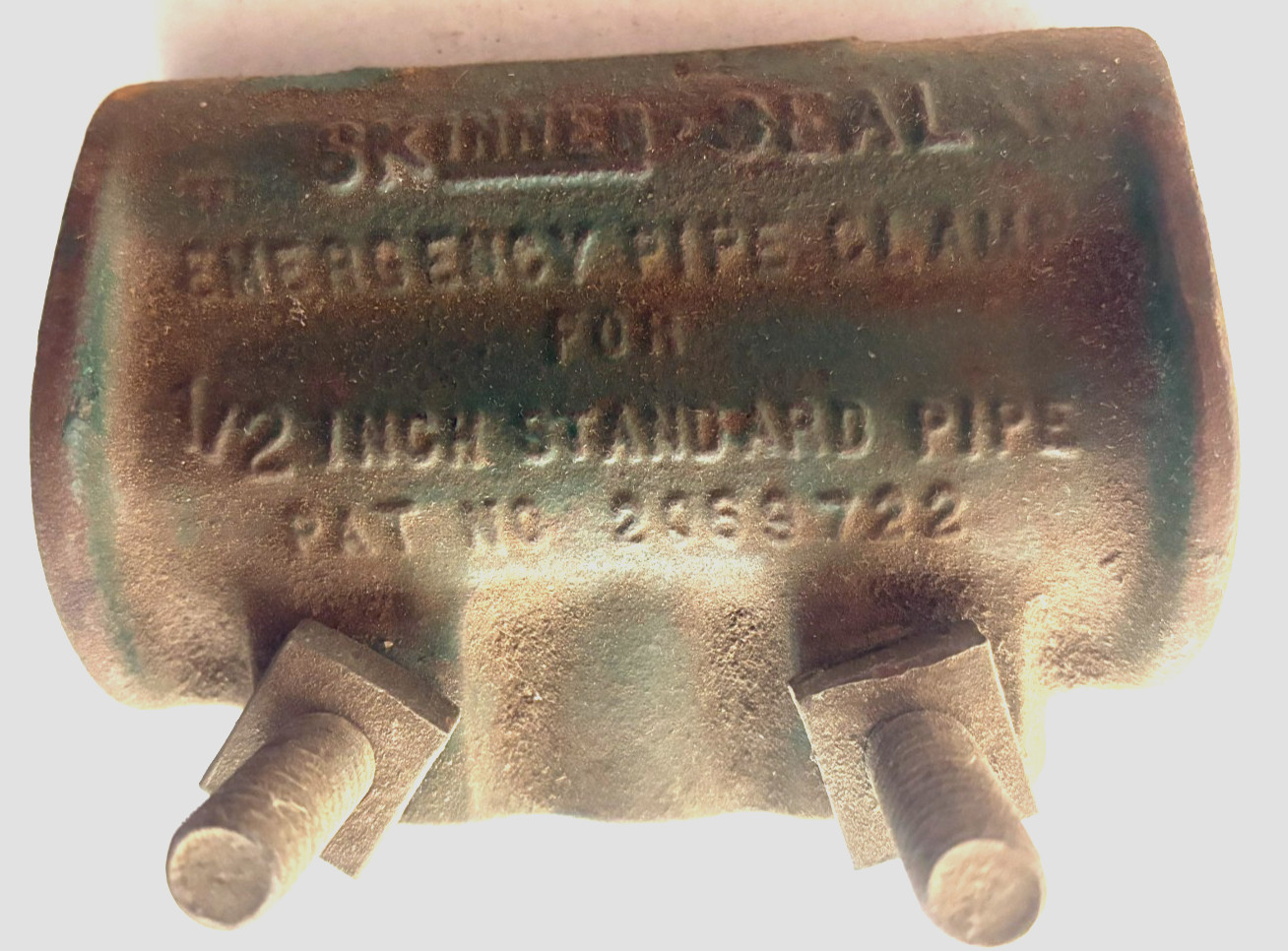 Vintage Skinner-Seal 1/2″ Emergency Pipe Clamp, Pat. 1927, South Bend, Indiana