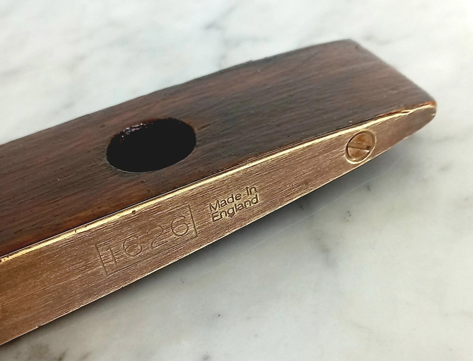 RABONE CHESTERMAN bubble spirit wood level N. 1626 Torpedo, in wood teak & brass