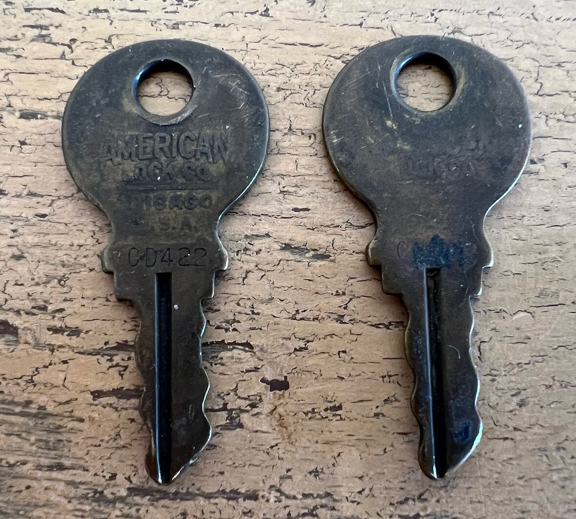 Grip Lumber Keys Cylinder Lock Pair Of 2 Vintage