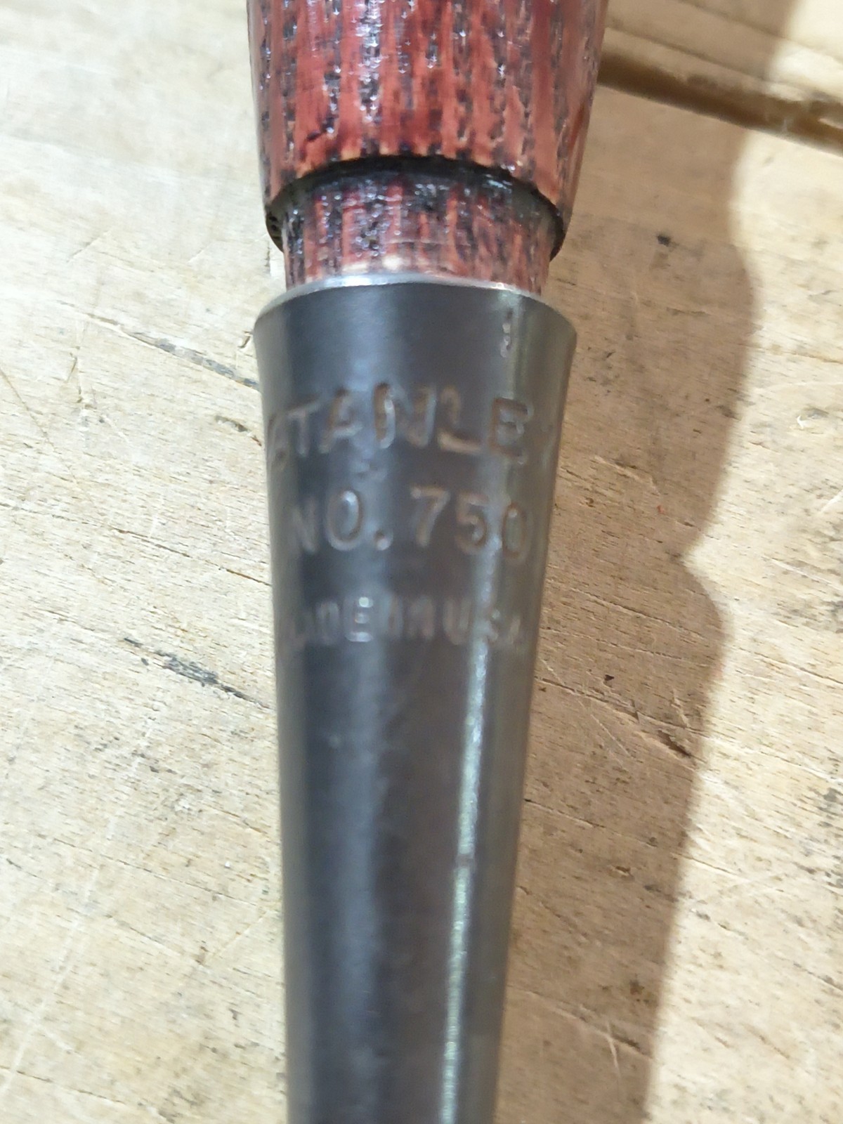 Vintage Stanley 3/4″ Chisel 750 Bevel Edge Wood Handle Socket Chisel