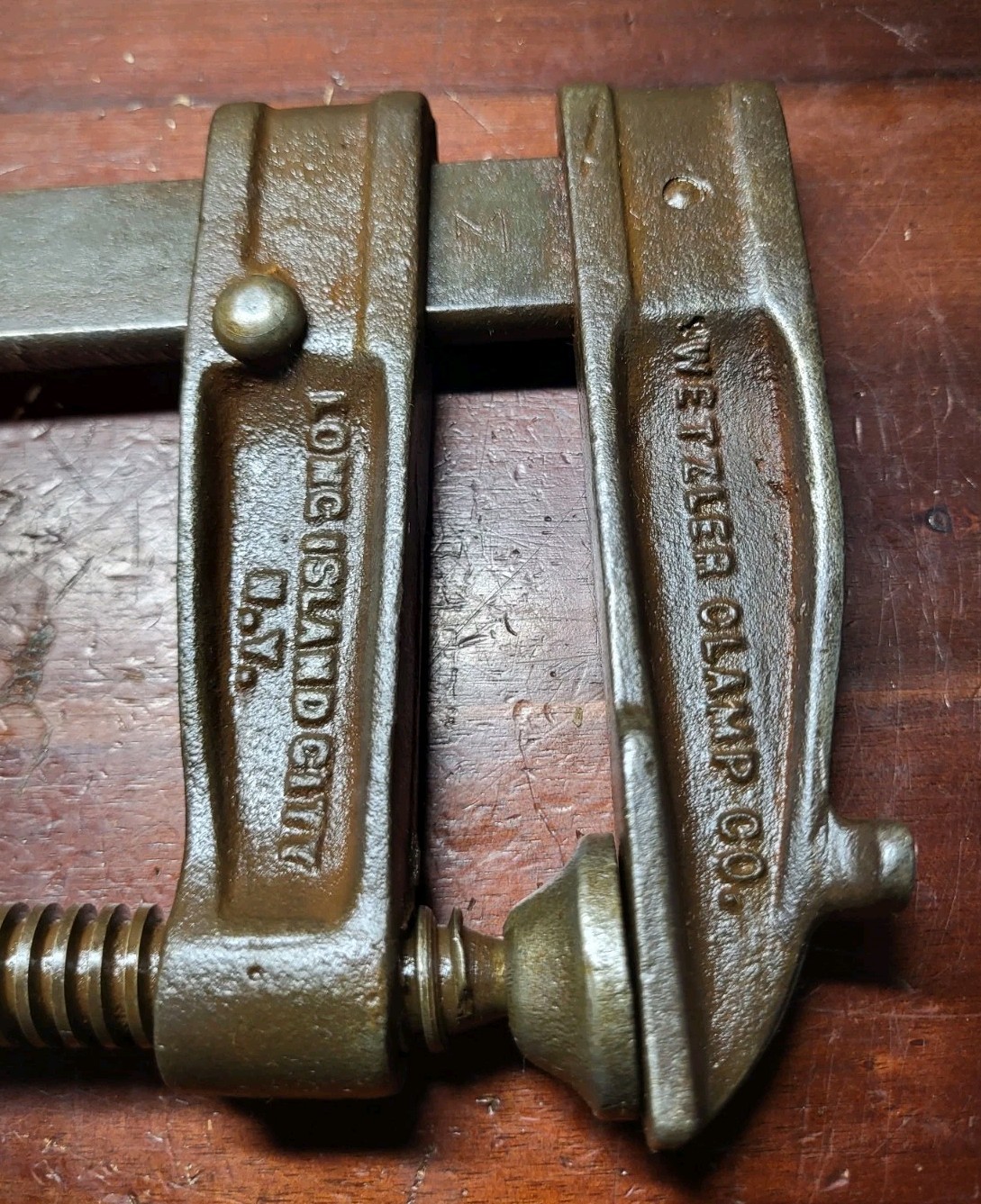 Antique Wetzler Bar Clamp Long Island City NY USA Woodworking Clamp