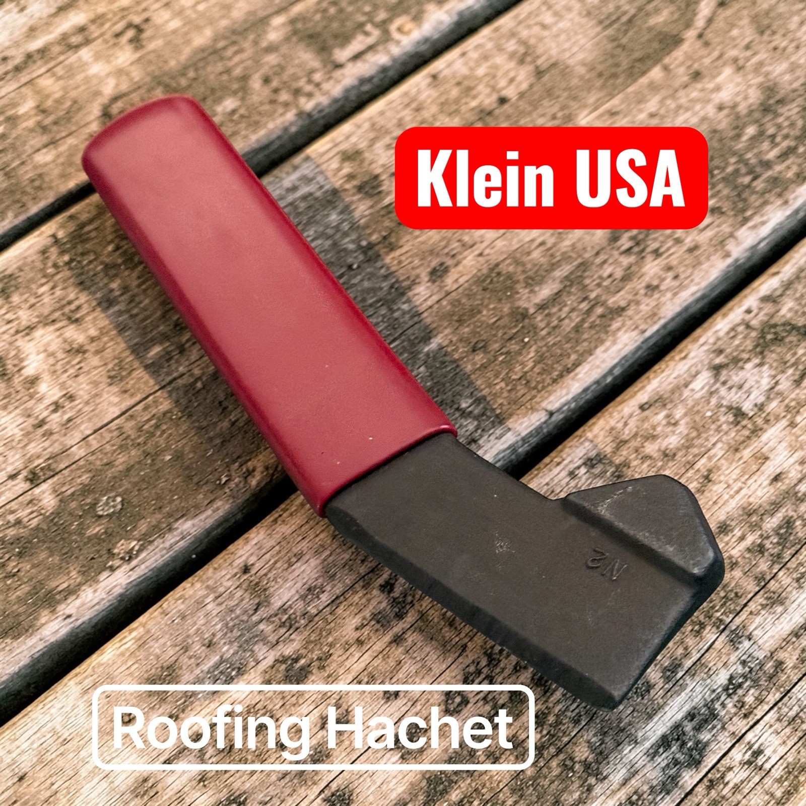 Klein Tools Shingling Roofing Hatchet N2 Red Handle Made in USA Est 1857