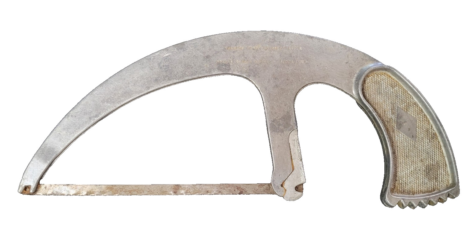 Farmers CO OP Creamery Ass’n Golden Nuggey Butter Avoca IA MH aluminum saw