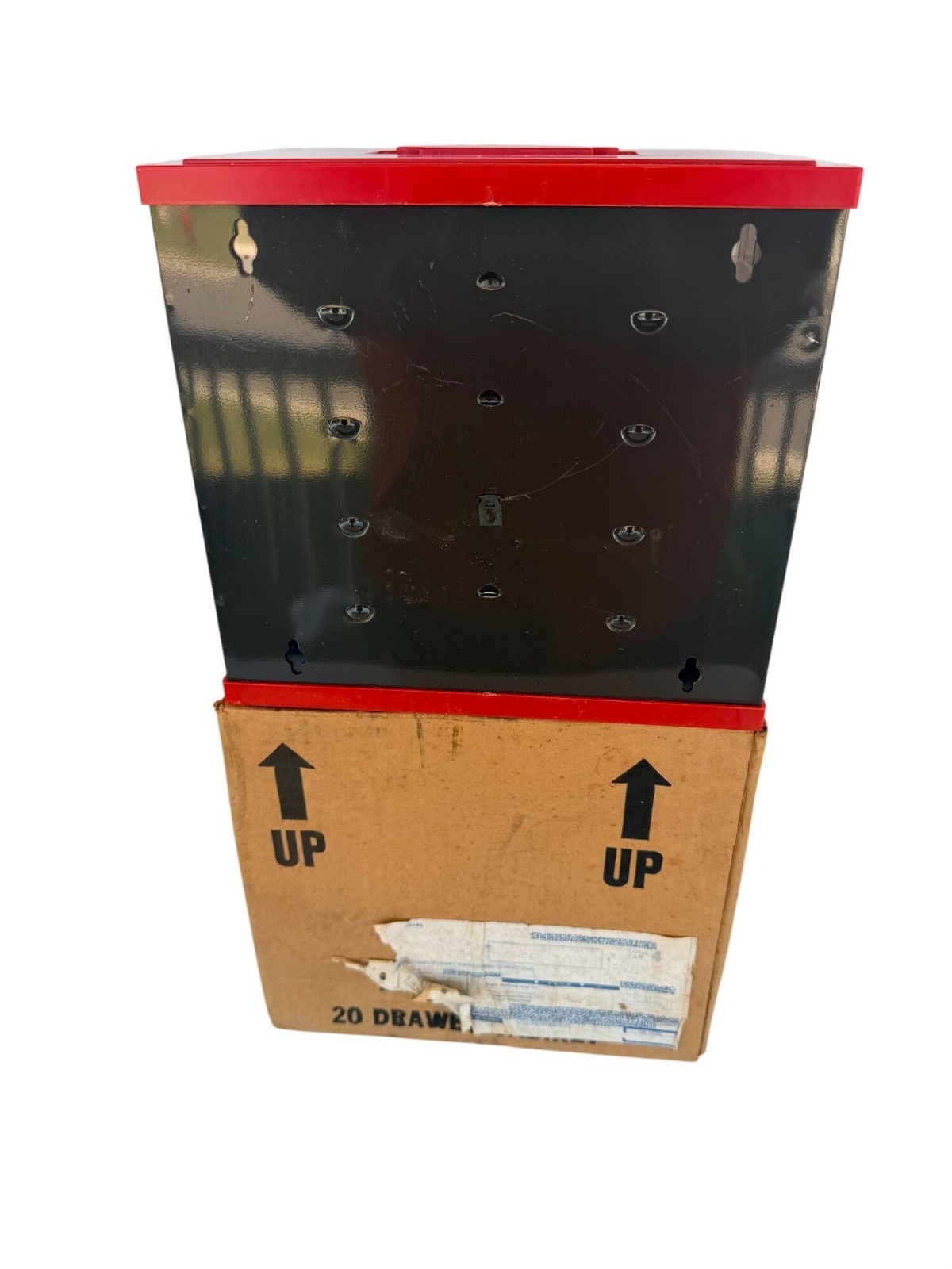 Vintage Sears Small Items Storage Garage Organizer 20 Drawer 65262 Original Box