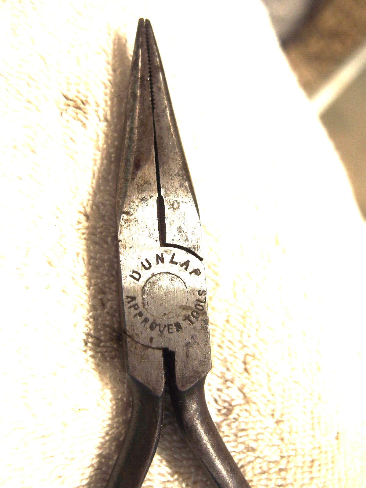 6.5″ ad DUNLAP APPROVED TOOLS – Long Needle Nose Pliers tool,cutter vtg