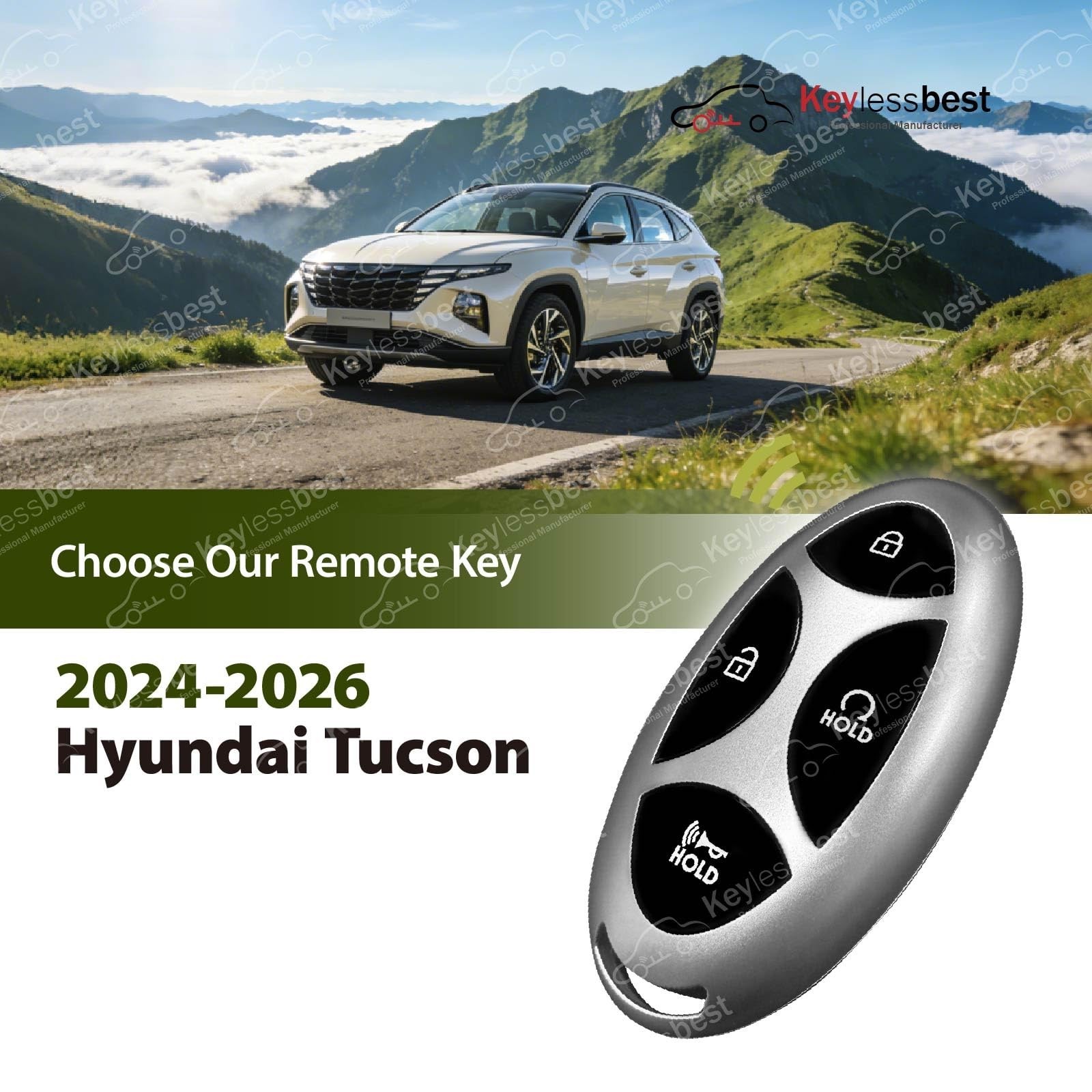 Replacement for 2024 2025 2026 Hyundai Tucson Key Fob TQ8-FOB-4F61M43 95440-N…