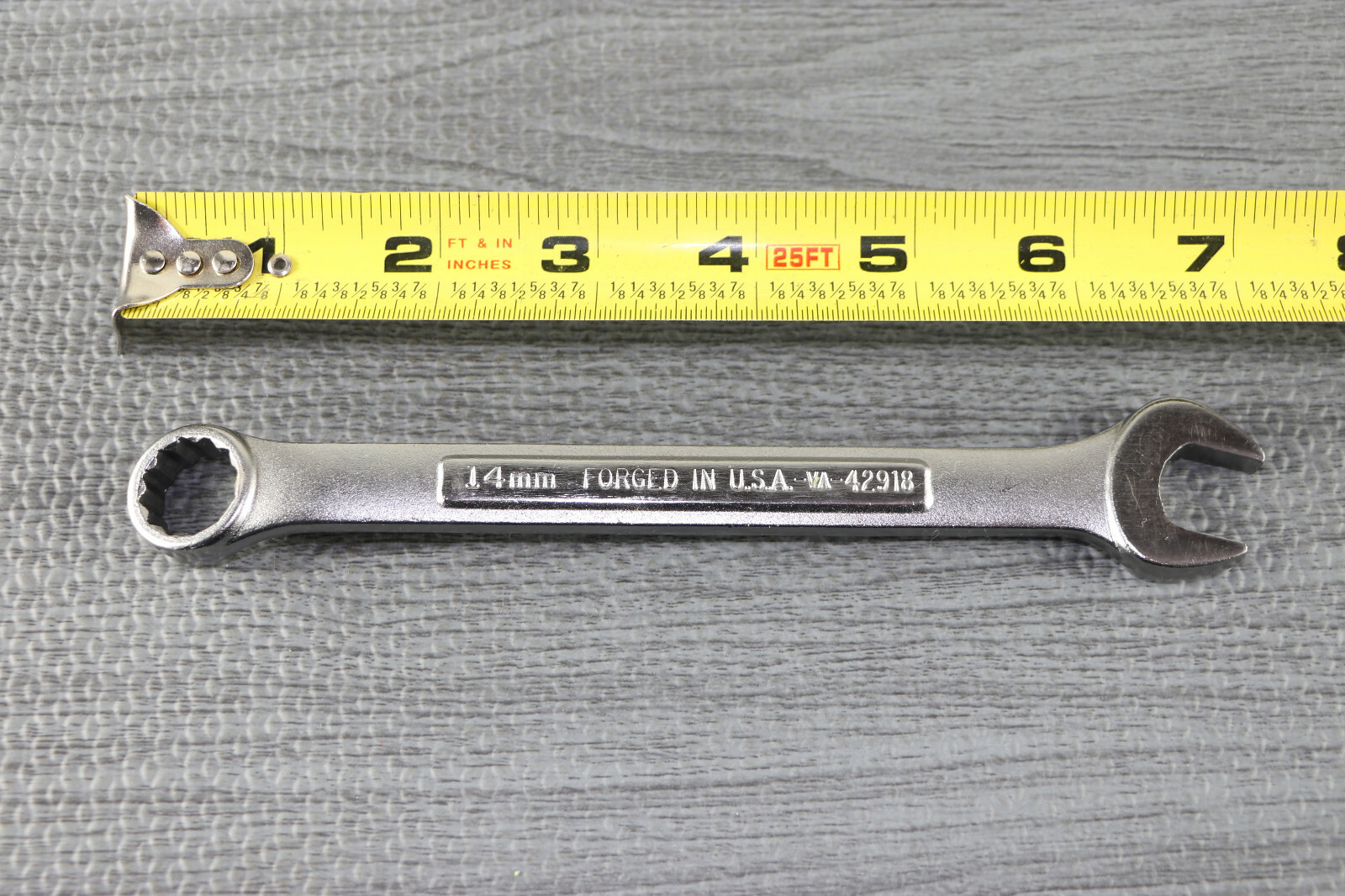 Vintage Craftsman 14mm Metric 12-Point Combination Wrench -VA- 42918 FORGED USA