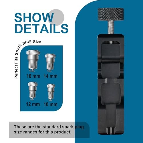 Spark Plug Gap Tool Universal with 32 Blades Steel Feeler Gauge, Compatible