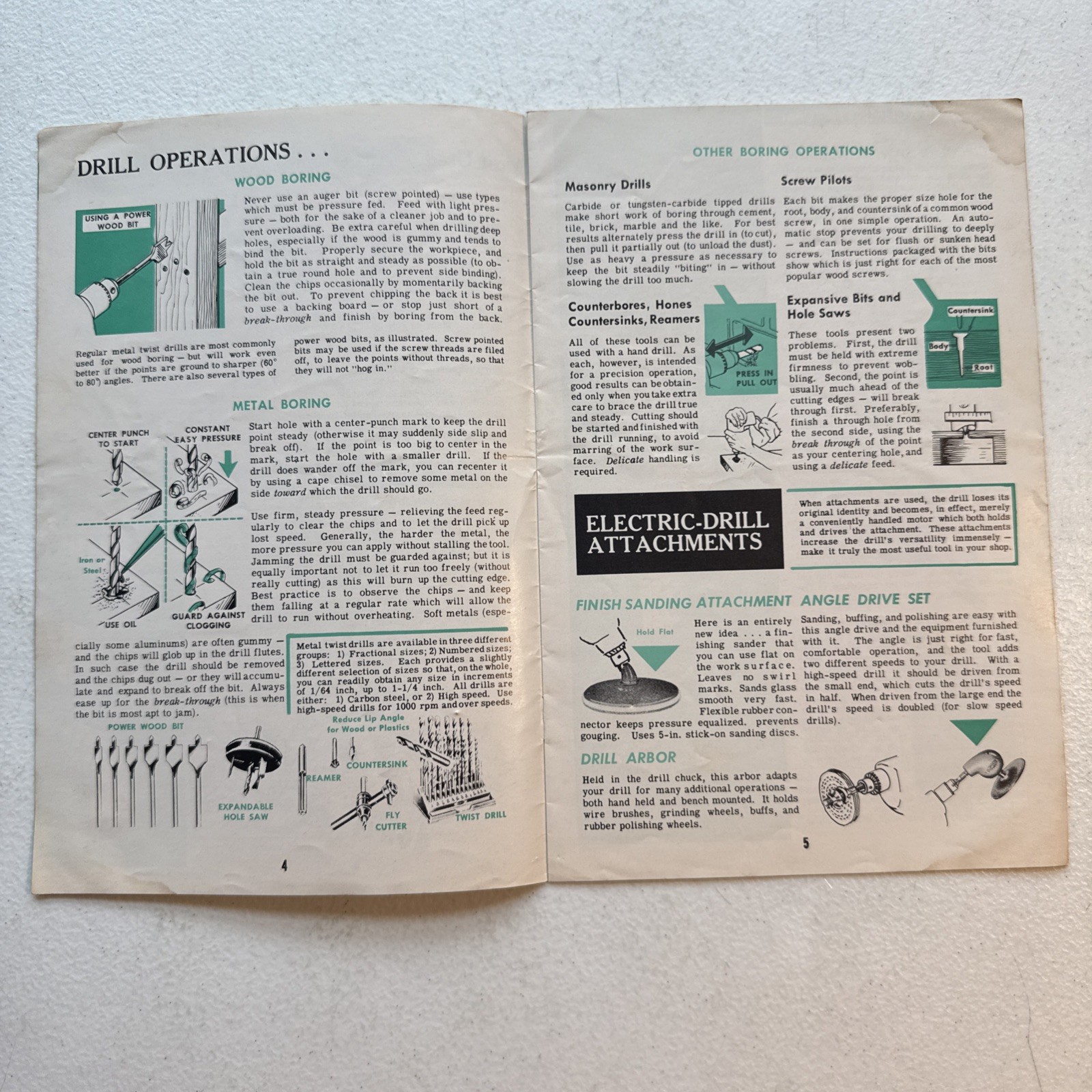 Vintage Craftsman Handbook 1959 Powered Hand Tools
