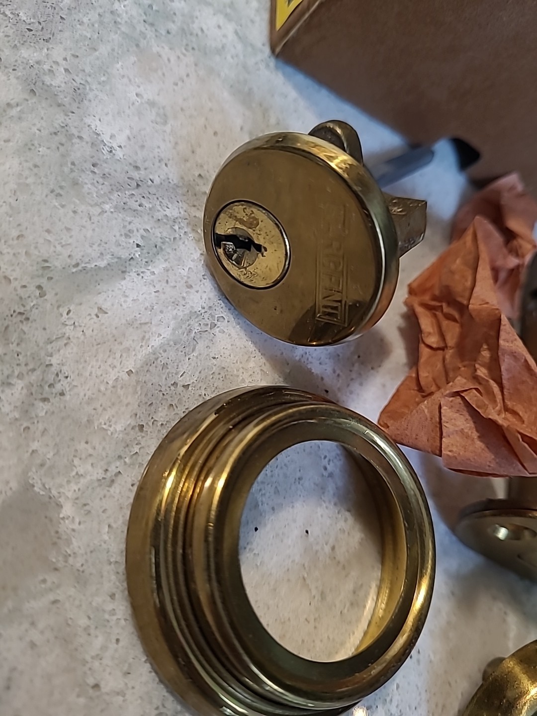 Rare 2-Vintage Sargent Pin-Tumber Cylinder Mortise Dead Lock Bored-in (B861-USA)