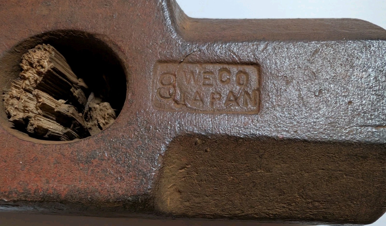 Vintage WECO 8# Sledgehammer Head(only) Octagonal Faces, Made in Japan, Red Tint