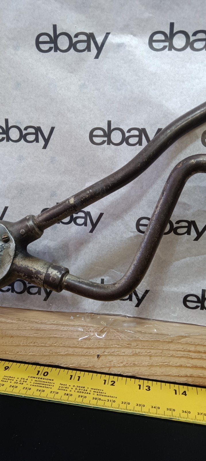 John S Fray Company No.3-7sp Hand Drill Bit Brace exide battery Vintage