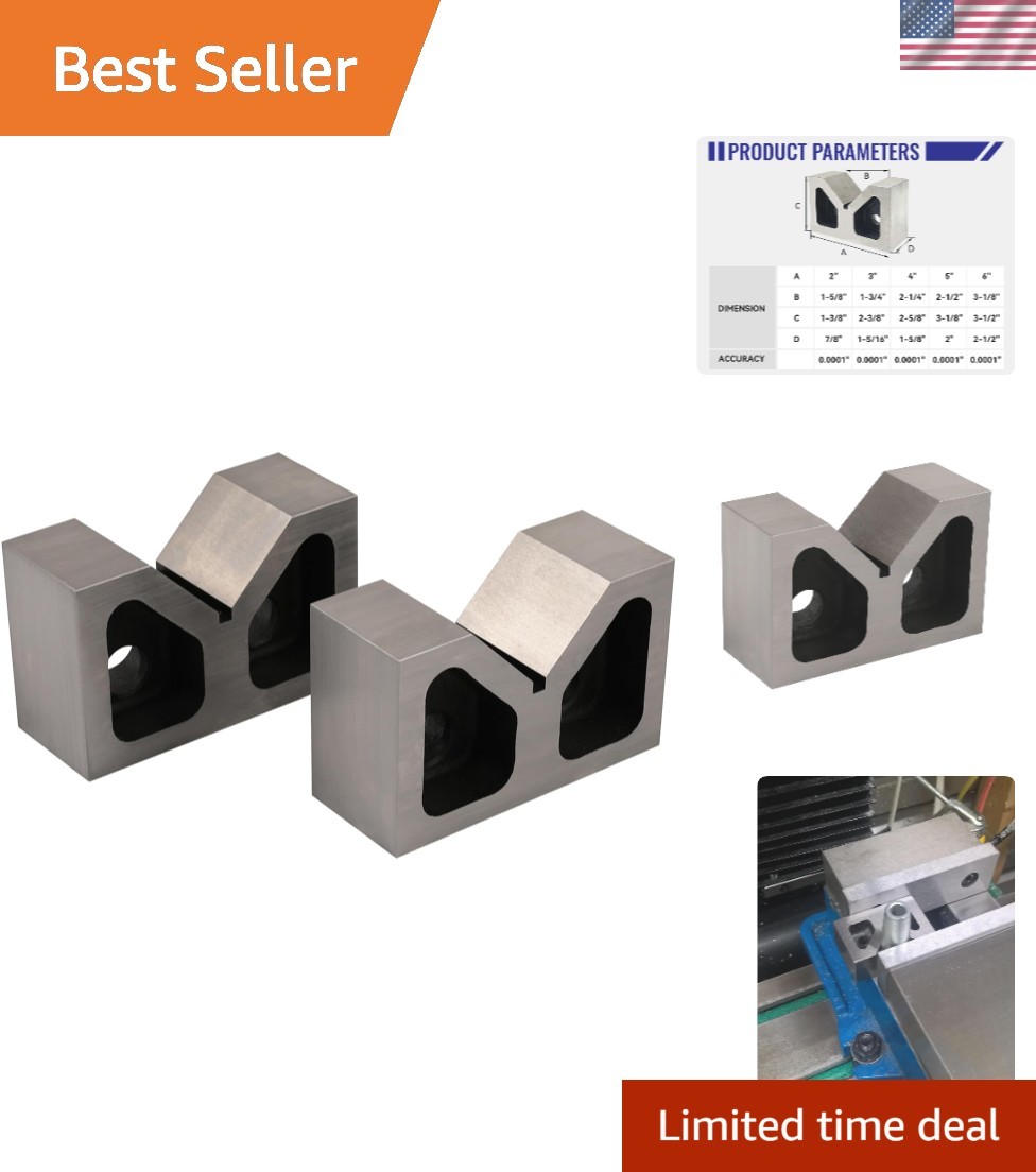 Durable 6×3.125×2.5″ Cast Iron V Block Set – Professional Quality & Versatile