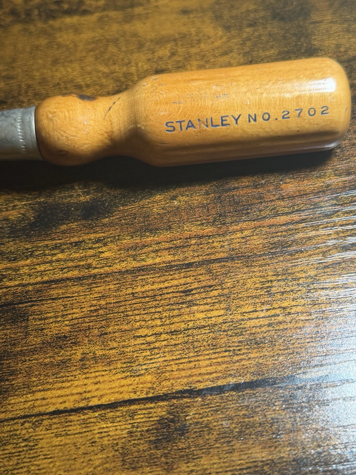 Stanley No. 2702 Phillips Screwdriver 1950s Wood Handle USA Alloy Steel