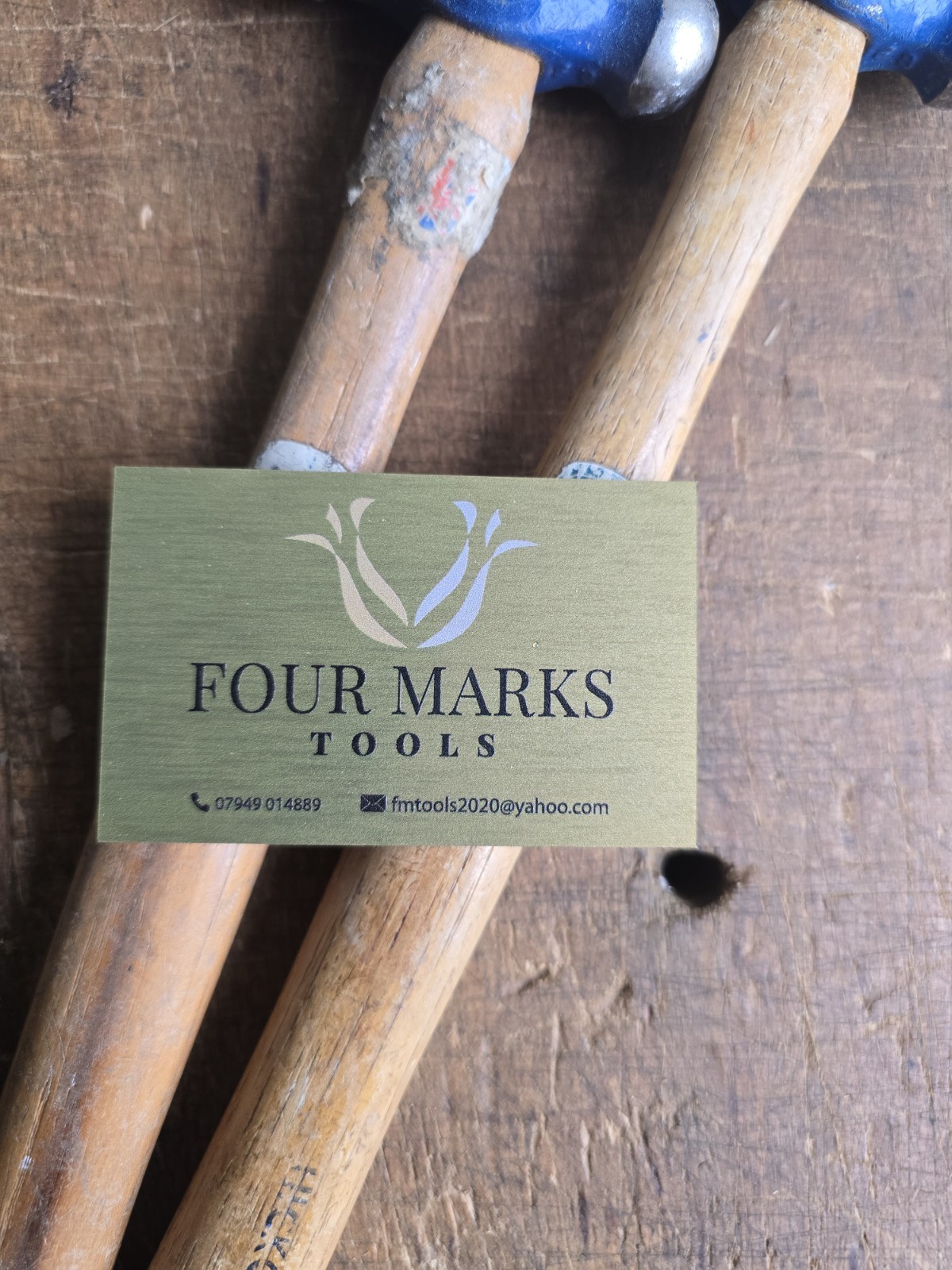 A Pair Of Whitehouse 1lb Engineers Ball Pein Hammers