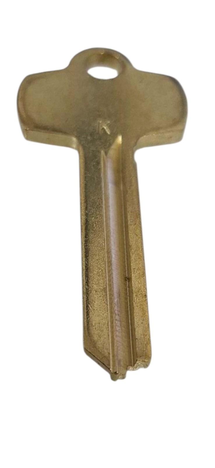 1 x Best K keyway blank for interchangeable cores, brass key